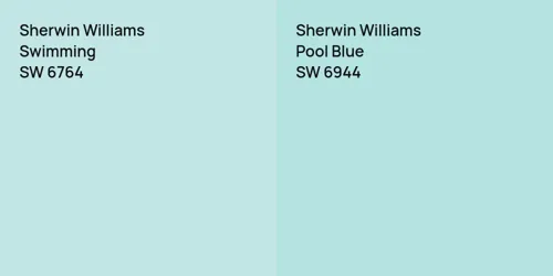 SW 6764 Swimming vs SW 6944 Pool Blue