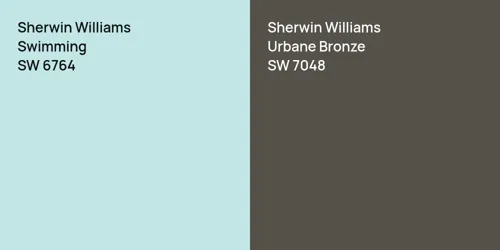 SW 6764 Swimming vs SW 7048 Urbane Bronze