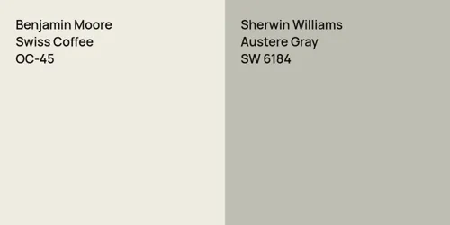 OC-45 Swiss Coffee vs SW 6184 Austere Gray