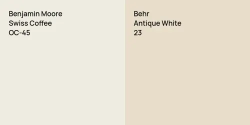 OC-45 Swiss Coffee vs 23 Antique White