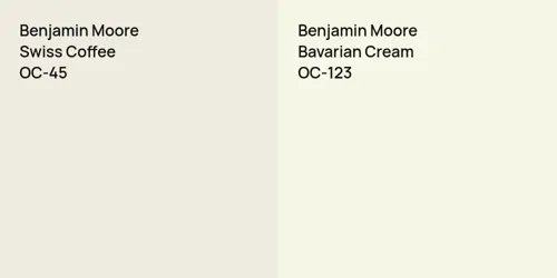 OC-45 Swiss Coffee vs OC-123 Bavarian Cream