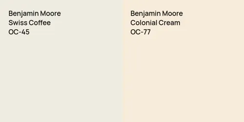 OC-45 Swiss Coffee vs OC-77 Colonial Cream