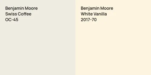 OC-45 Swiss Coffee vs 2017-70 White Vanilla