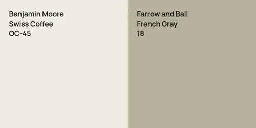 OC-45 Swiss Coffee vs 18 French Gray