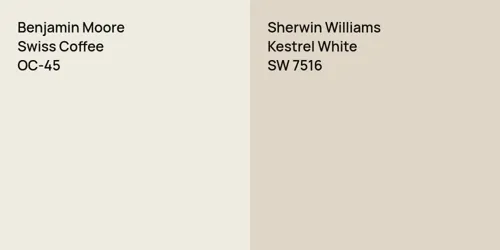 OC-45 Swiss Coffee vs SW 7516 Kestrel White