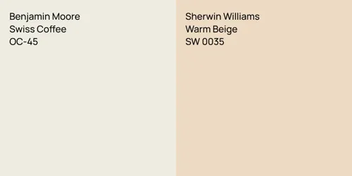 OC-45 Swiss Coffee vs SW 0035 Warm Beige