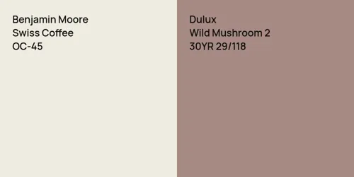 OC-45 Swiss Coffee vs 30YR 29/118 Wild Mushroom 2