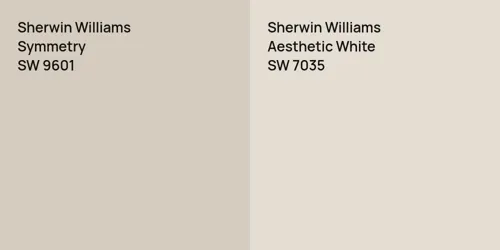 SW 9601 Symmetry vs SW 7035 Aesthetic White