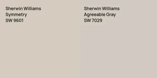 SW 9601 Symmetry vs SW 7029 Agreeable Gray