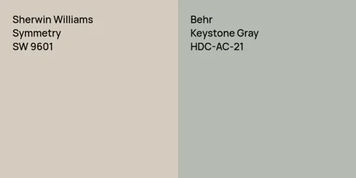 SW 9601 Symmetry vs HDC-AC-21 Keystone Gray