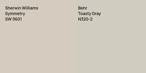 SW 9601 Symmetry vs N320-2 Toasty Gray