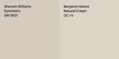 SW 9601 Symmetry vs OC-14 Natural Cream