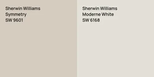 SW 9601 Symmetry vs SW 6168 Moderne White