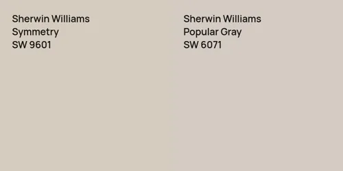 SW 9601 Symmetry vs SW 6071 Popular Gray