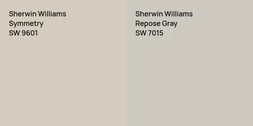 SW 9601 Symmetry vs SW 7015 Repose Gray