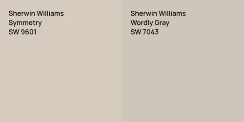 SW 9601 Symmetry vs SW 7043 Wordly Gray