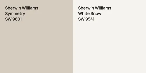 SW 9601 Symmetry vs SW 9541 White Snow