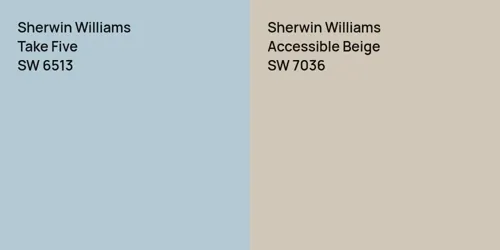 SW 6513 Take Five vs SW 7036 Accessible Beige