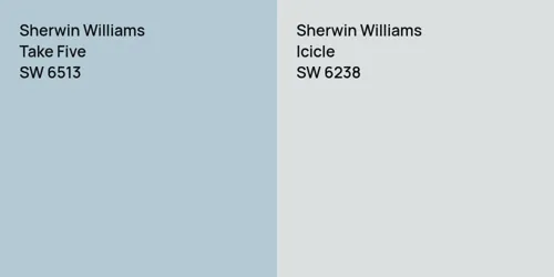 SW 6513 Take Five vs SW 6238 Icicle