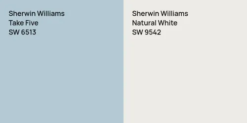 SW 6513 Take Five vs SW 9542 Natural White