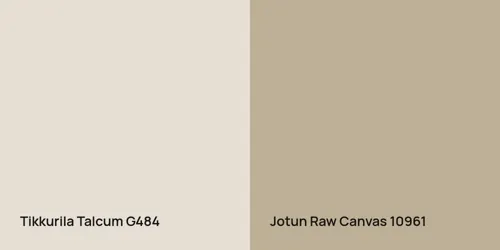 G484 Talcum vs 10961 Raw Canvas