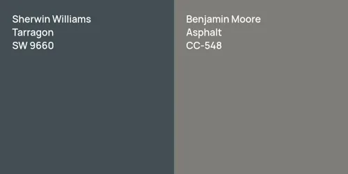 SW 9660 Tarragon vs CC-548 Asphalt