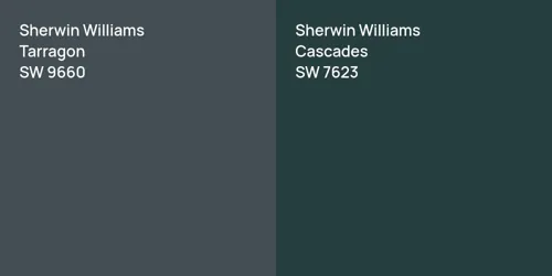 SW 9660 Tarragon vs SW 7623 Cascades