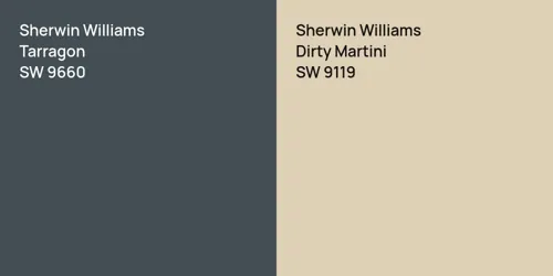 SW 9660 Tarragon vs SW 9119 Dirty Martini