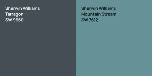 SW 9660 Tarragon vs SW 7612 Mountain Stream