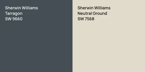 SW 9660 Tarragon vs SW 7568 Neutral Ground