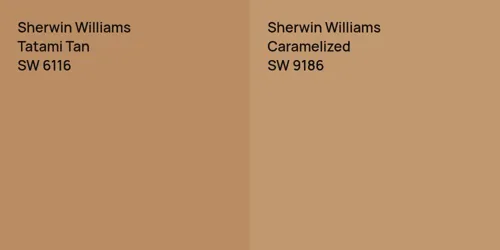 SW 6116 Tatami Tan vs SW 9186 Caramelized