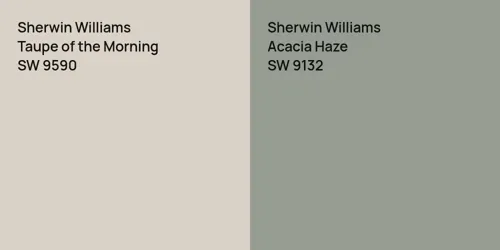 SW 9590 Taupe of the Morning vs SW 9132 Acacia Haze