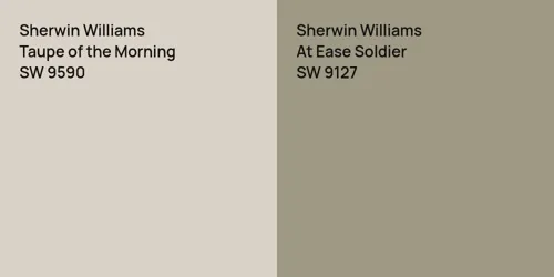 SW 9590 Taupe of the Morning vs SW 9127 At Ease Soldier