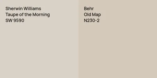 SW 9590 Taupe of the Morning vs N230-2 Old Map