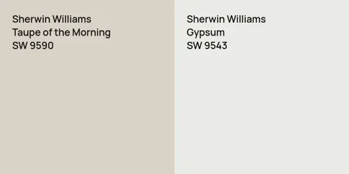 SW 9590 Taupe of the Morning vs SW 9543 Gypsum