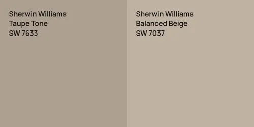 SW 7633 Taupe Tone vs SW 7037 Balanced Beige