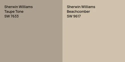 SW 7633 Taupe Tone vs SW 9617 Beachcomber