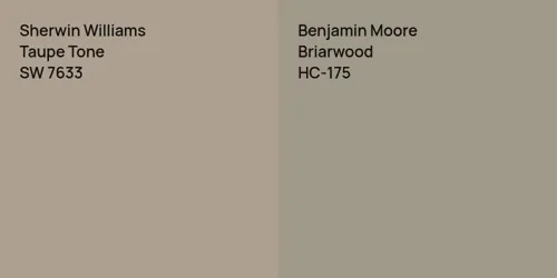 SW 7633 Taupe Tone vs HC-175 Briarwood