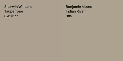 SW 7633 Taupe Tone vs 985 Indian River