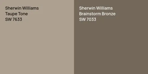 SW 7633 Taupe Tone vs SW 7033 Brainstorm Bronze