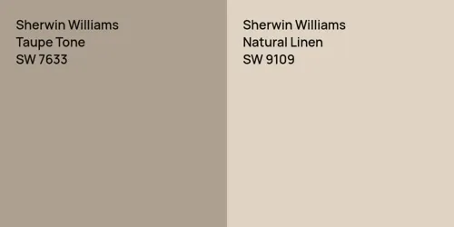 SW 7633 Taupe Tone vs SW 9109 Natural Linen