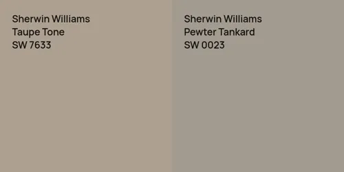 SW 7633 Taupe Tone vs SW 0023 Pewter Tankard