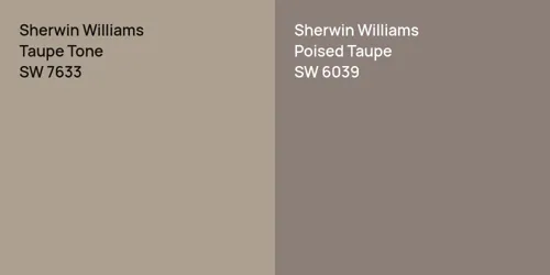 SW 7633 Taupe Tone vs SW 6039 Poised Taupe