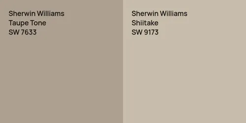 SW 7633 Taupe Tone vs SW 9173 Shiitake