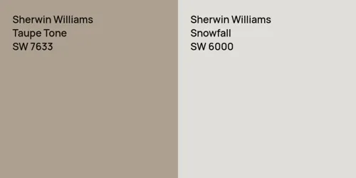 SW 7633 Taupe Tone vs SW 6000 Snowfall