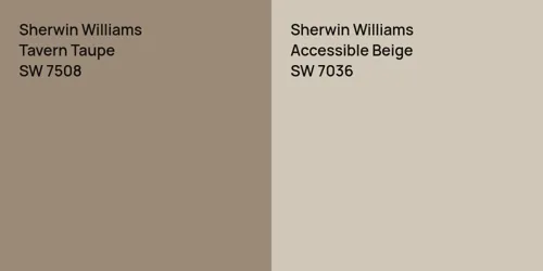 SW 7508 Tavern Taupe vs SW 7036 Accessible Beige