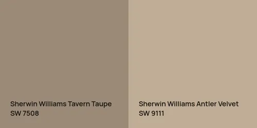 SW 7508 Tavern Taupe vs SW 9111 Antler Velvet