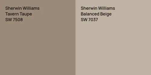 SW 7508 Tavern Taupe vs SW 7037 Balanced Beige