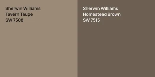 SW 7508 Tavern Taupe vs SW 7515 Homestead Brown