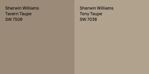 SW 7508 Tavern Taupe vs SW 7038 Tony Taupe